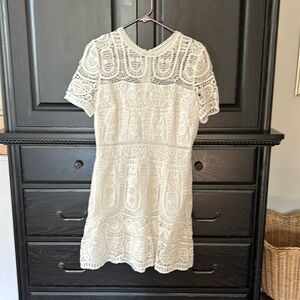 Saylor white mini dress never been worn